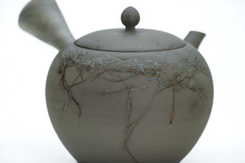 Grey Mogake Maru-gata Kyusu  - 300ml