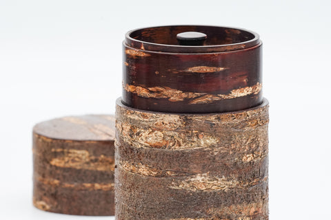 Kabazaiku Chazutsu -Unpolished Wooden Cherry Bark Tea Canister