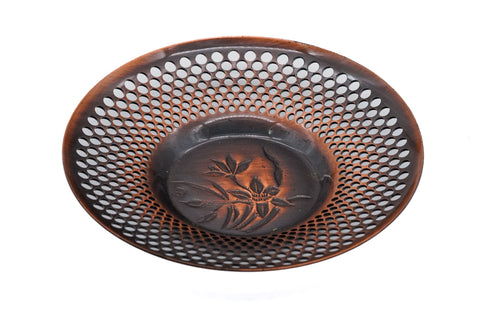 Japanese Chataku - Set of 5 Unique Vintage Copper Tea Saucers