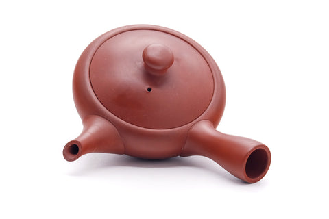 Japanese Kyusu - Smooth Red Shudei Tokoname Teapot - 120ml