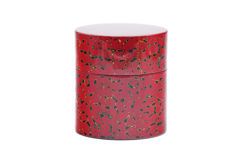 Aka Kara-Nuri Chazutsu - Red Lacquerware Tea Canister