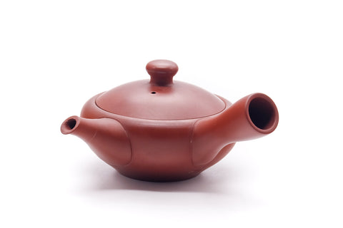 Japanese Kyusu - Smooth Red Shudei Tokoname Teapot - 120ml