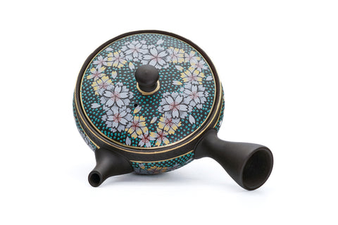 Hand-painted Kutani-style Sakura Tokoname Teapot - 150ml