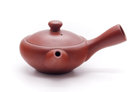 Japanese Kyusu - Smooth Red Shudei Tokoname Teapot - 120ml