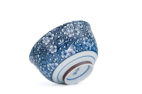 Blue Plum Blossom Porcelain Teacup - 75ml