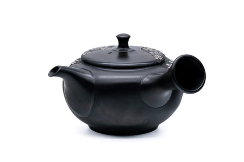 Plum Blossom Engraved Kokudei Tokoname Teapot - 200ml