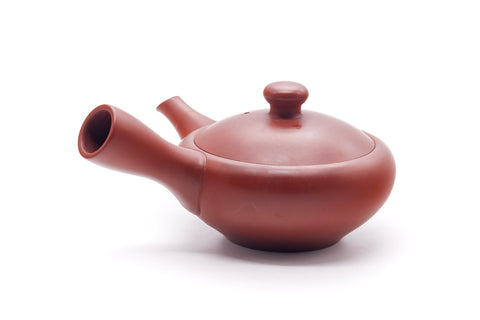 Japanese Kyusu - Smooth Red Shudei Tokoname Teapot - 120ml