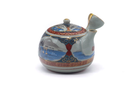 Japanese Kyusu - Scenic Kutani-yaki Teapot - 500ml
