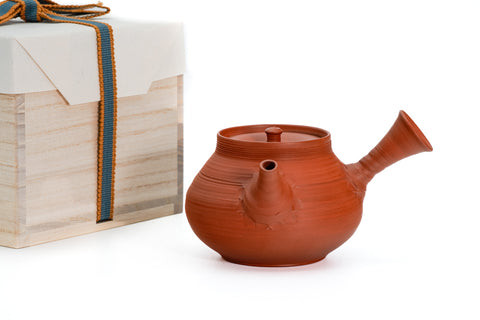 Hon-Shudei Hiranasu-gata Tokoname Teapot - 250ml
