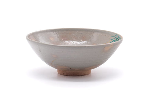 Japanese Matcha Bowl - Floral Hagi Hira-gata Chawan - 150ml