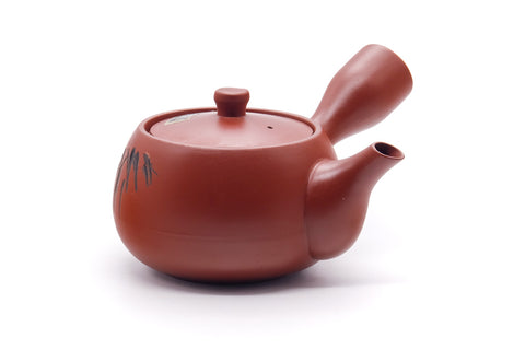 Japanese Kyusu - Engraved Tokoname Mesh Teapot - 350ml