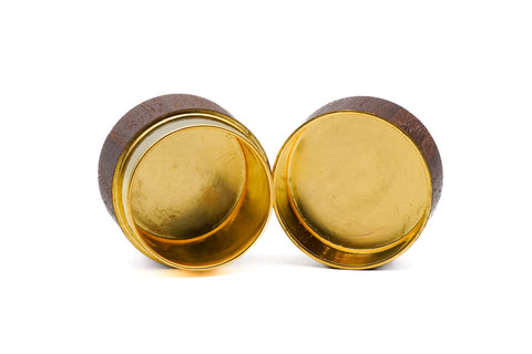 Japanese Nakatsugi - Gold Mulberry Wood Usuchaki Tea Caddy