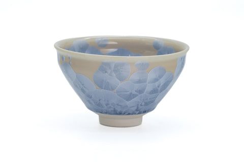 Icy Blue Hanakessho Crystal Glaze Tenmoku Chawan