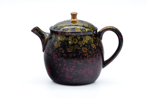 Black Gold Tenmoku Tokoname Rear-Handled Teapot - 200ml