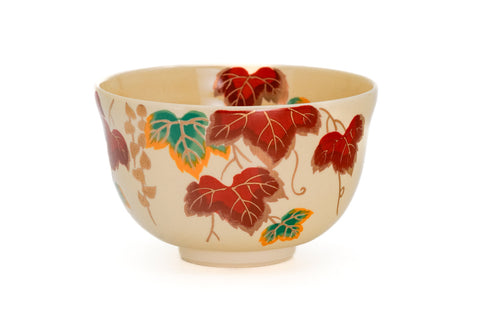 Ivy Leaves Kyō-yaki Chawan