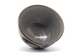 Overhead view into the bowl showing the grey glazed interior.