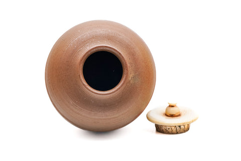 Japanese Chaire - 木村陶峰 Kimura Tōhō - Bizen-yaki Hidasuki Bunrin Tea Caddy