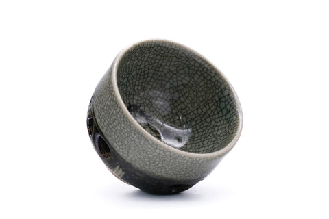 Double-walled Obori Soma-yaki Celadon Sencha Cup - 90ml