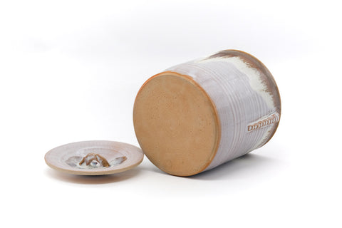 Japanese Mizusashi - Brown Drip-Glazed Fresh Water Container - 1500ml