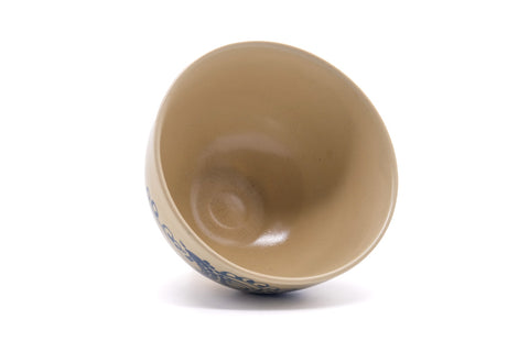 Japanese Matcha Bowl - Blue Waves Kyo-yaki Chawan - 350ml