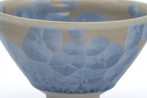 Icy Blue Hanakessho Crystal Glaze Tenmoku Chawan