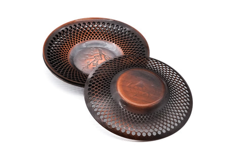 Japanese Chataku - Set of 5 Unique Vintage Copper Tea Saucers