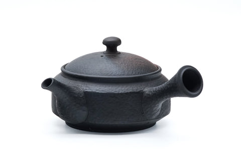 Black Red Textured Tataki Tokoname Teapot - 210ml