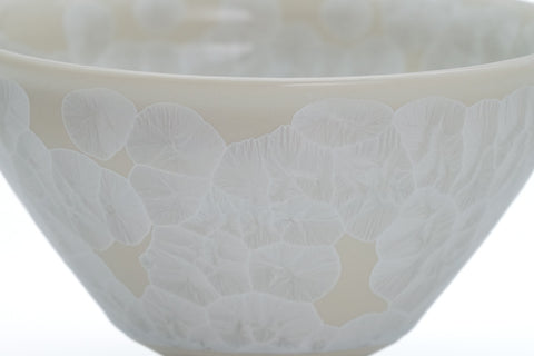 Silvery White Hanakessho Crystal Glaze Tenmoku Chawan