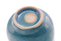 Tezumi — Japanese Teacup - Turquoise Blue Glazed Yunomi - 100ml — top-down view of the interior