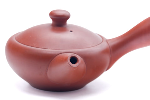 Japanese Kyusu - Smooth Red Shudei Tokoname Teapot - 120ml