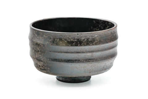 Japanese Matcha Bowl - Momiji Metallic Glazed Spiraling Chawan