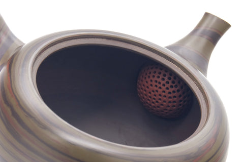 Japanese Kyusu - 雲仙窯 Unzen Kiln - Green Nerikomi Tokoname-yaki Teapot - 240ml
