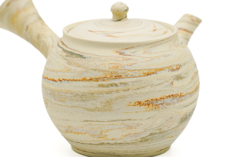 White Marbled Nerikomi Tokoname Tea Set