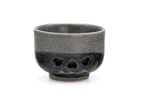 Double-walled Obori Soma-yaki Celadon Sencha Cup - 90ml