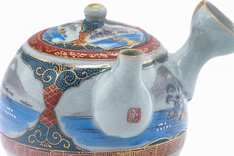 Japanese Kyusu - Scenic Kutani-yaki Teapot - 500ml