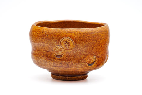 Japanese Matcha Bowl - Vintage Candy Glazed Raku-yaki Chawan