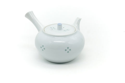 Japanese Kyusu - Floral Porcelain Arita-yaki Teapot - 340ml