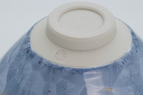 Icy Blue Hanakessho Crystal Glaze Tenmoku Chawan
