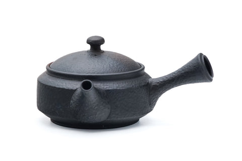 Black Red Textured Tataki Tokoname Teapot - 210ml