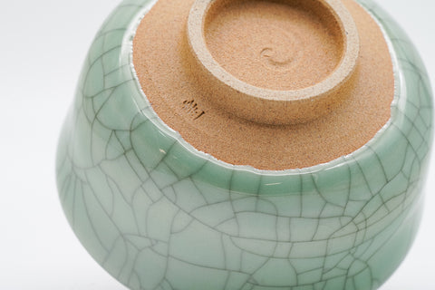 Japanese Matcha Bowl - Crackled Celadon Glazed Chawan