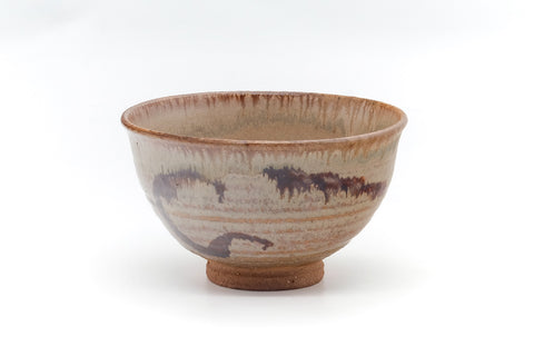 Japanese Matcha Bowl - Abstract Brown Drip-Glazed Chawan - 300ml