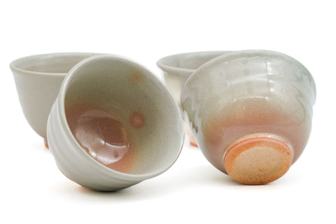 Japanese Tea Set - Vintage Hagi Kyusu with 4 Yunomi