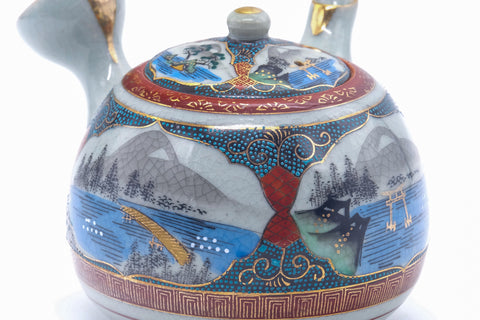 Japanese Kyusu - Scenic Kutani-yaki Teapot - 500ml