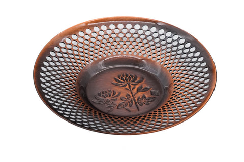 Japanese Chataku - Set of 4 Unique Metal Tea Saucers