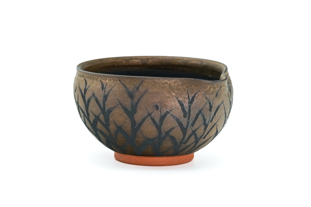 Kurokinsai Spouted Matcha Bowl - Thumbnail 3