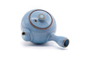Overhead view of the kyusu showing the lid knob with the handle and spout.
