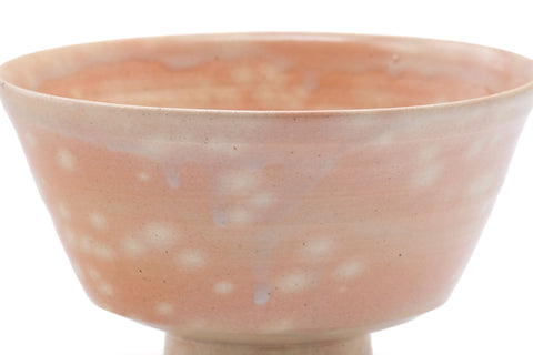Japanese Matcha Bowl - Beige Pink Gohone Hagi Ido Chawan - 400ml