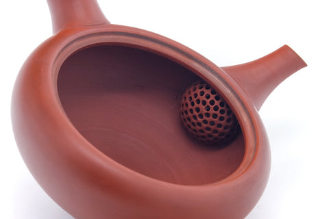 Japanese Kyusu - Smooth Red Shudei Tokoname Teapot - 120ml