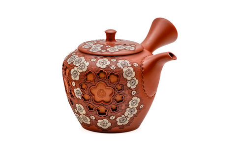 Double-Layer Plum Blossom Tokoname Teapot - 250ml