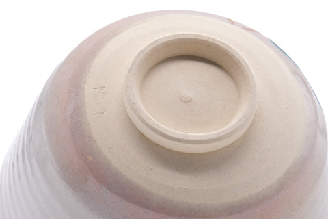 Japanese Matcha Bowl - Green Red Leaves Kyo-yaki Chawan - 400ml